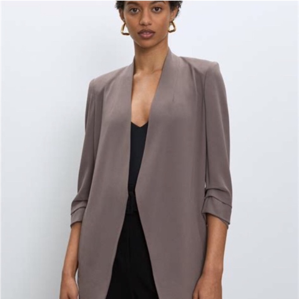 Pewter gray open front Babaton blazer in size 6